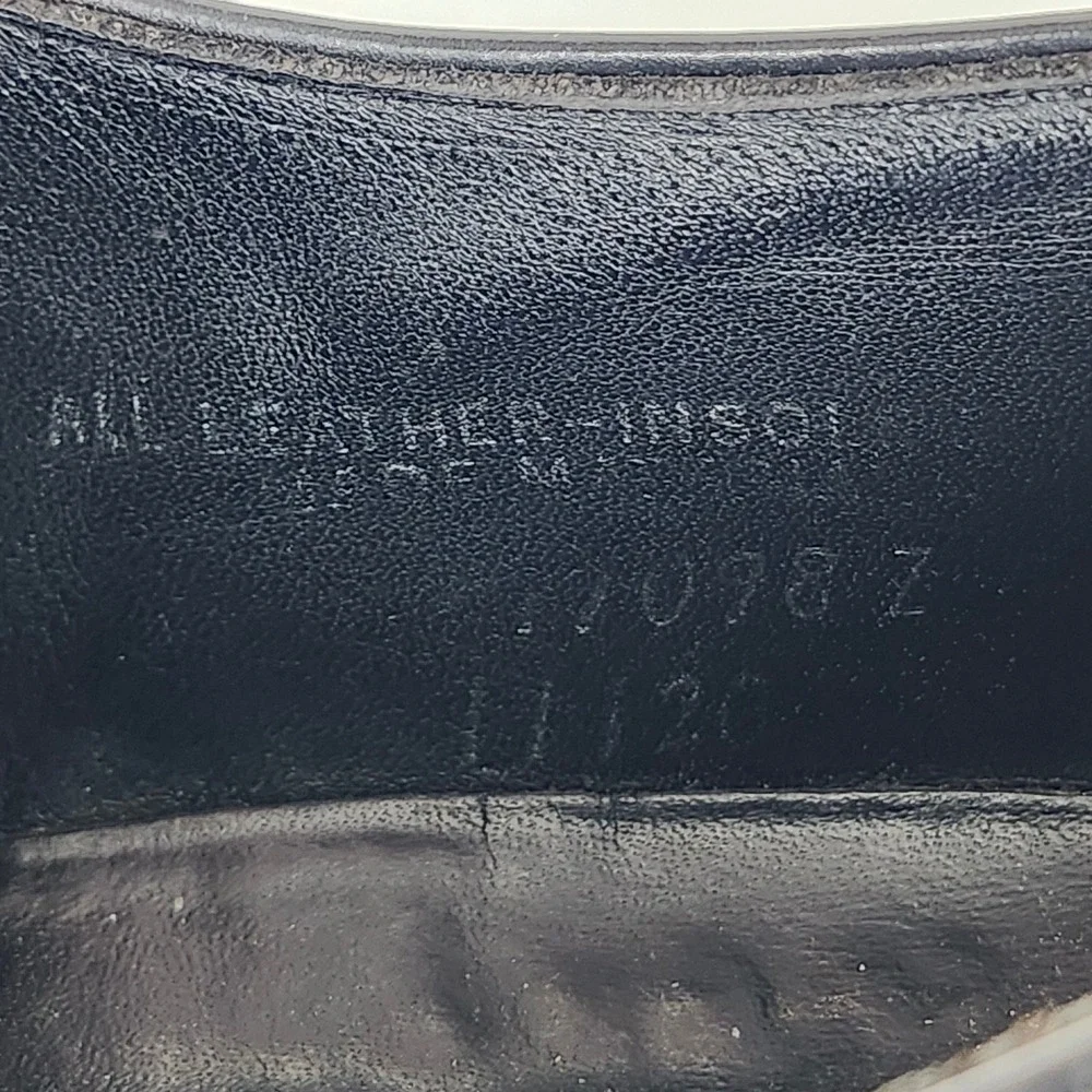 Vintage Black Leather Split Toe Derby Oxfords Norwegian Stitched Sole 11.5 C